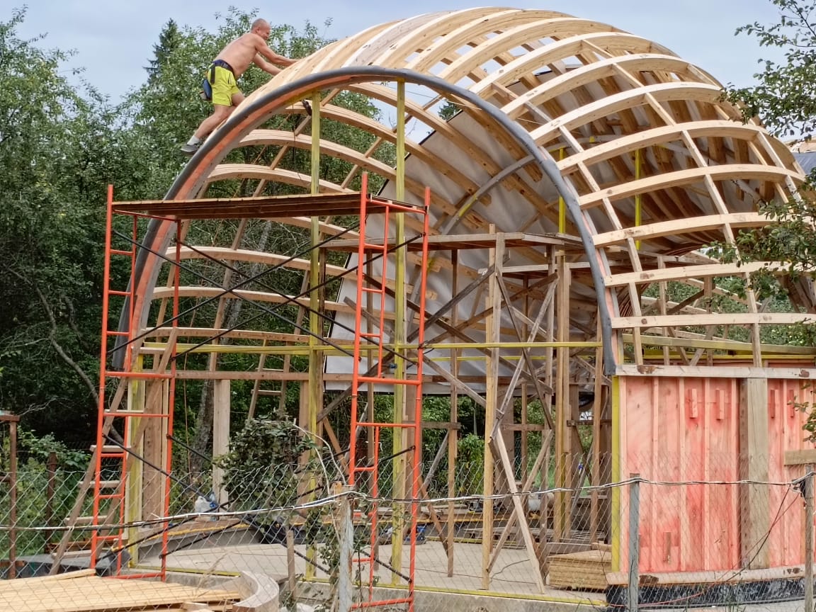 Сборка и монтаж под ключ купольного дома
